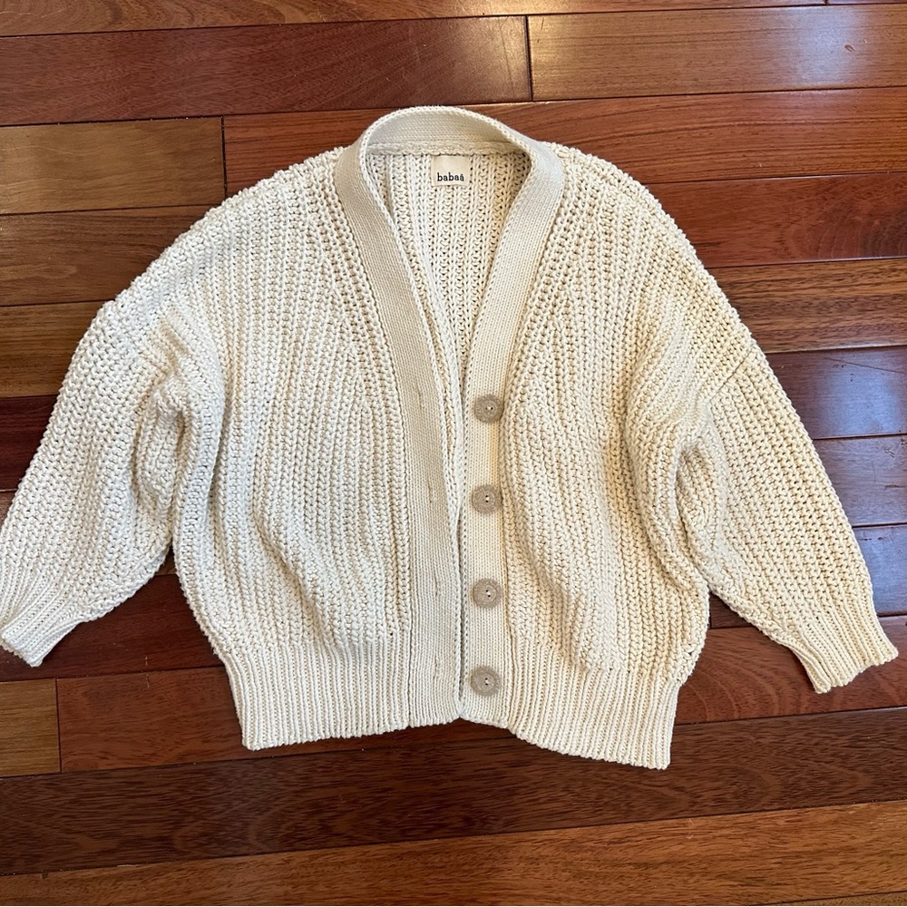 Babaa no 18 cardigan natural cotton
